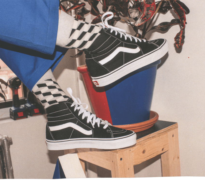 Vans SK8 Hi Old Skool - Black/Black/White