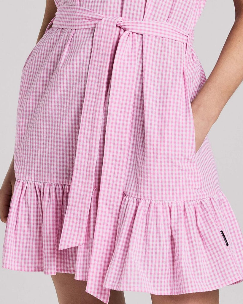 Huffer Harper Dahlia Dress - Pink/White
